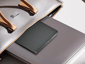 juwuoi External CD/DVD Drive for Laptop PC CD DVD Player USB 3.0 Portable Optical Drive CD Burner Compatible with Windows 10 11 Linux Mac OS (Black)