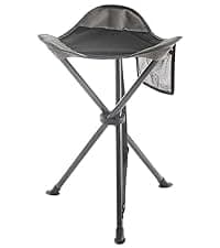 PORTAL Extra Large Quick Folding Tripod Stool with Backrest Fishing Camping Chair with Carry Strap