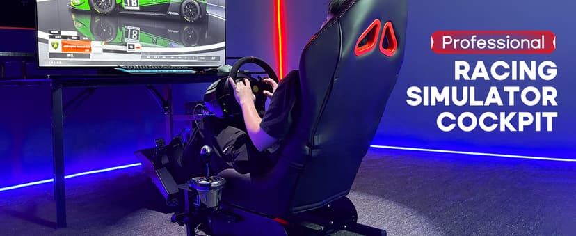 DIWANGUS Racing Simulator Cockpit Racing Wheel Stand with Seat Gaming Chair Sim Racing Cockpit for G29 G920 G923 G PRO RS50 T248 T300RS R3 R5 R9 R12 R16 R21 R25 Xbox PS4 PS5 PC Accessories