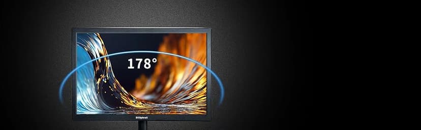 SKitphrati 15.6 Inch Small PC Monitor, FHD VA 1080P Desktop Display with 1920x1080 99% sRGB HDMI VGA Ports, 2 Hole Mounting, LED Monitor for PC, Laptop and Computer, Black
