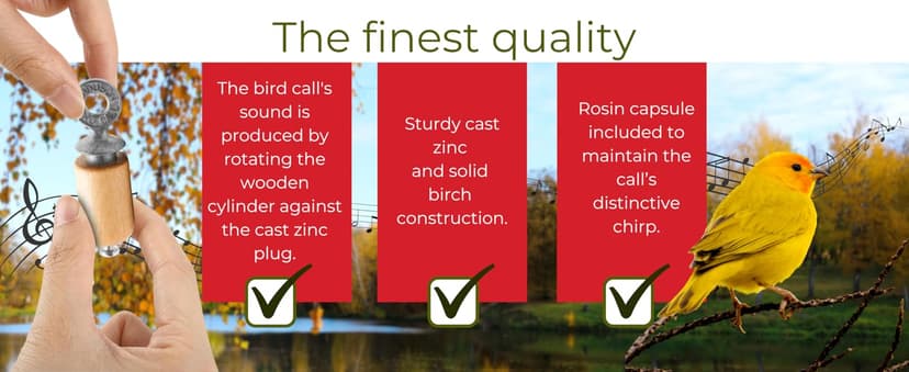 Audubon Bird Call - Natural Birch Gift Pack