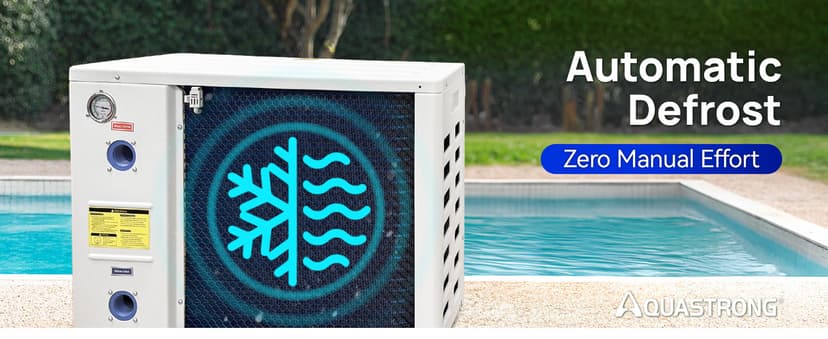 AQUASTRONG Inverter Swimming Pool Heat Pump,Pool Heater for Above Ground and Inground Pool Heating and Cooling Pool Heater, Smart WiFi Control Pools Up to, 16000 Gallons