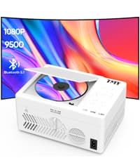 TMY Mini Projector, Upgraded Bluetooth Projector with Screen, 1080P Full HD Portable Projector, Movie Projector Compatible with TV Stick Smartphone/HDMI/USB, indoor & outdoor use