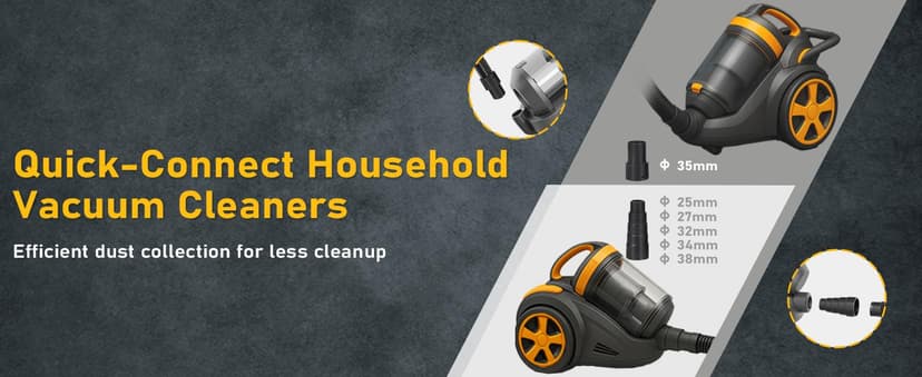 GEVEELIFE Drywall Sander, 880W 7.33A Electric Drywall Sander with Vacuum Dust Collector, 5 Variable Speed 1000-2100RPM, LED Light, Foldable & Extendable Handle, 12 Sanding Discs (Dark Orange)