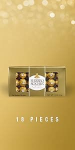 Ferrero Collection, 24 Count, Premium Gourmet Assorted Hazelnut Milk Chocolate, Dark Chocolate and Coconut, 9.1 oz