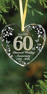 50th Wedding Anniversary Ornament 1976-2026, 50th Anniversary Marriage Gifts for Parents, 50 Year Anniversary Marriage Gifts for Couple, Golden Wedding Decorations, Golden Wedding Gift B0G8JPJD6V