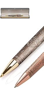 Fancy Pen for Men with Gift Box - Valuable Luxury Pen for Business and Office, Executive Gift for Family & Friends - Special Engraving & Led Decorative Box (BLACK SILVER)