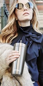 Contigo Luxe Vacuum-Insulated Stainless Steel Thermal Travel Mug 16 Ounces Stainless Steel