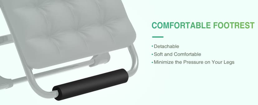 Suteck Oversized Zero Gravity Chair,29In XL Lounge Chair w/Removable Cushion&Headrest, Reclining Camping Chair w/Upgraded Lock and Footrest, Reclining Patio Chairs Recliner for Indoor Outdoor