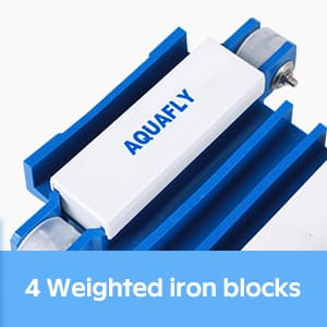 Pool Vacuum Head, Manual Cleaning Vacuum with Wheels 14'' Heavy Duty Handle Pool Vacuum Heads for Inground & Above Pools with Flexible Swivel, Swimming Pool Head for Absorb