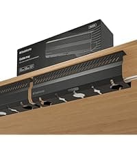 Desktronic Dual Monitor Arm — PowerSpring Technology for 2 Monitors, Up to 34" & 17.6 lbs Each, 360° Rotation, VESA 75/100 Compatible, Ergonomic Design for Home Office & Gaming Setup