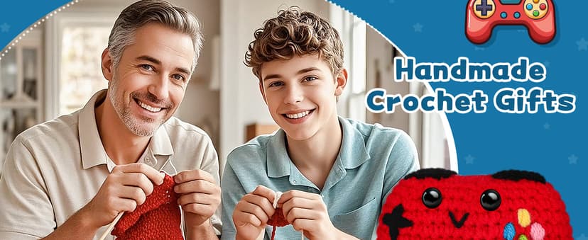 Gamer Gifts for Teen Boy, Positive Crochet Controller Gifts for Son Boyfriend Birthday, Gamer Gift for Teenage Boy, Boy Room Decor, Gaming Accessories for Kids Christmas B0F6YF4TJS