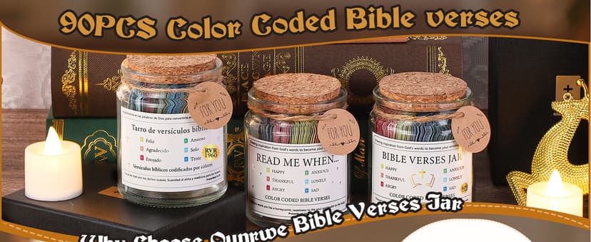 Bible Verse Jar,Scripture Prayer Cards Holy Read Me When Bible Verses Jar,Church Graduation Baptisms Confirmation Christian Gifts for Women Men Teen,Inspirational Birthday Gifts for Women Mom Friends