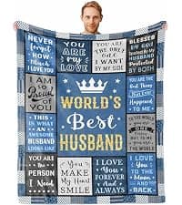 Gifts for Husband, Husband Birthday Gifts from Wife Blanket 60"x50", Cool Anniversary Wedding Gifts B0DJ7222F1