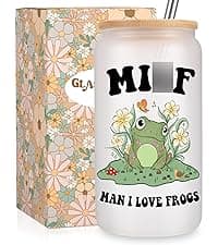 Fairy's Gift New Mom 16 oz Glass Cup with Lid Straw, Funny New Mom Gifts for Women, Christmas Birthday, Postpartum, Pregnancy Gifts for Expecting Mommy, Pregnant Women, Mother to Be, First Time Mommy