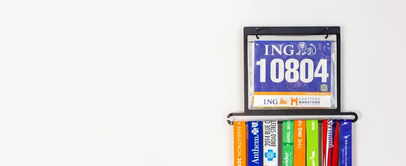 Gone For a Run BibFOLIO Plus Race Bib Holder and Running Medal Hanger Display | Race Medal Holder Display and Running Bib Holder for Runners | Race Bib and Race Medal Display for Runners