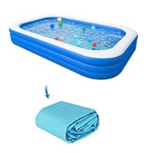 Inflatable Swimming Pool, Blow up Pool, Above Ground Swimming Pool for Family,Pool for Adults 120x 72 x 22 inch Full-Sized Inflatable Pool for Outdoors, Backyard