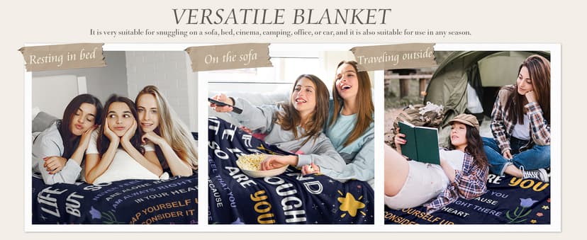 Best Friend Birthday Gifts for Women - Friendship Gift for Women - Christmas Valentines Graduation Birthday Gift Ideas for Best Friend Bestie BFF - Presents for Female Unique - Throw Blanket 50"x60"