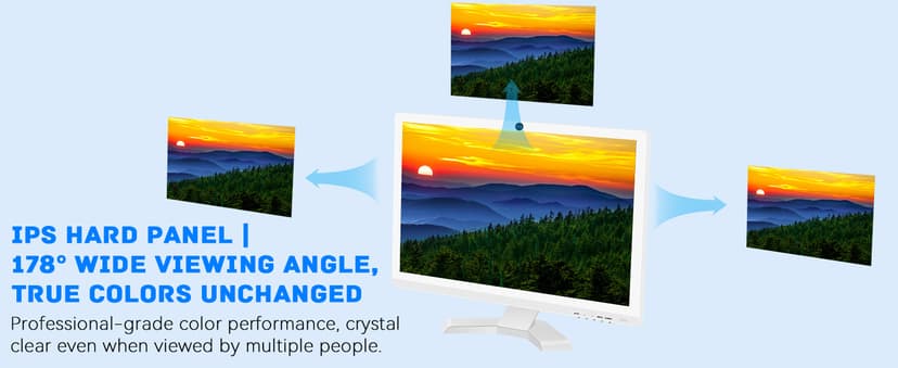 22 inch Touch Screen Monitor with Webcam FHD 1920x1080P Computer Monitor FreeSync HDR HDMI Ports Eye Care Frameless VESA Mount