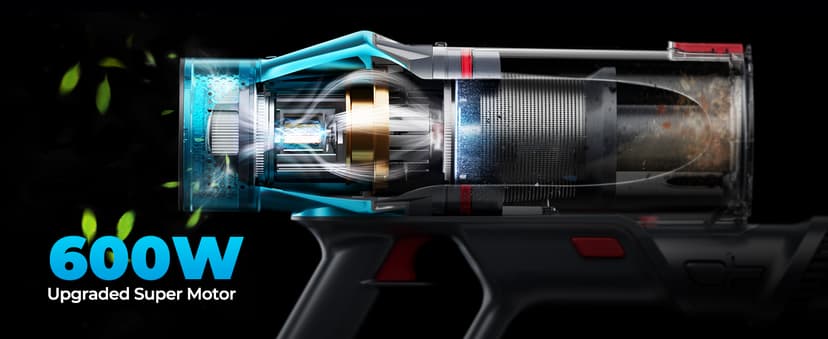 Cordless Vacuum Cleaner 600W/50Kpa, Stick Vacuum Cleaners 65 Mins Max Runtime with Charging Dock, Self-Standing Handheld Vacuum with Touch Display, 6-in-1 Vacuum Cleaner for Carpet/Hard Floor/Pet Hair