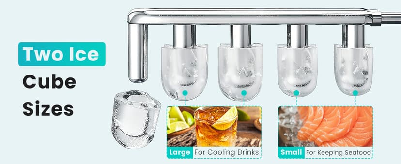OLIXIS Ice Maker Machine with Handle,26lbs in 24Hrs,9 Ice Cubes in 6 Mins,Auto-Cleaning Portable Ice Maker with Basket and Scoop, Countertop Ice Maker for Home/Kitchen/Camping/RV, Sleek Black