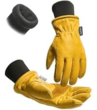 toolant Winter Leather Work Gloves, Warm 3M Thinsulate Lining for Cold Weather Work, Thermal Insulated Gloves
