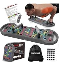 HOTWAVE Push Up Board Fitness, Portable Foldable 20 in 1 Push Up Bar at Home Gym, Pushup Handles for Floor. Professional Strength Training Equipment For Man and Women,Patent Pending