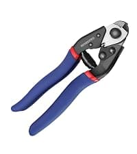 Chrome Vanadium Steel, Safety Lock, Non-Slip Handle for Hard Wire Ropes, Steel Wires and Aircraft Cables WORKPRO Cable Cutter, 7-1/2 Inch Heavy Duty Wire Rope Cutter B0B8MCVSZP