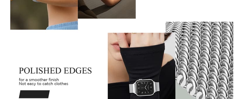 Original Stainless Steel Mesh Loop Compatible with Apple Watch 38mm 40mm 41mm 42mm 44mm 45mm 46mm 49mm Women Men, Magnetic Clasp Replacement for iWatch Bands Series 11 10 9 8 7 6 5 4 Ultra SE 3 2 1