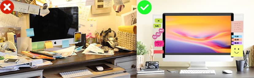 Computer Monitor Memo Board Computer Sticky Note Holder Office Desk Accessories 2pcs Computer Monitor Memo Board Office Supplies B0BRMX3SWH