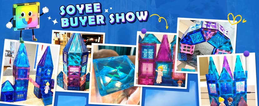 Soyee Diamond Magnetic Building Blocks - Princess Toys for 3-8 Year Old Girls & Boys - 3 4 5 6 Year Old Girl Birthday Xmas Present