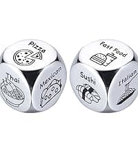 Him Her Couple Gifts for Boyfriend Girlfriend Food Decider 11th Anniversary Steel Date Night Gifts for Husband Wife for Wedding Christmas Valentines Birthday for Women Men