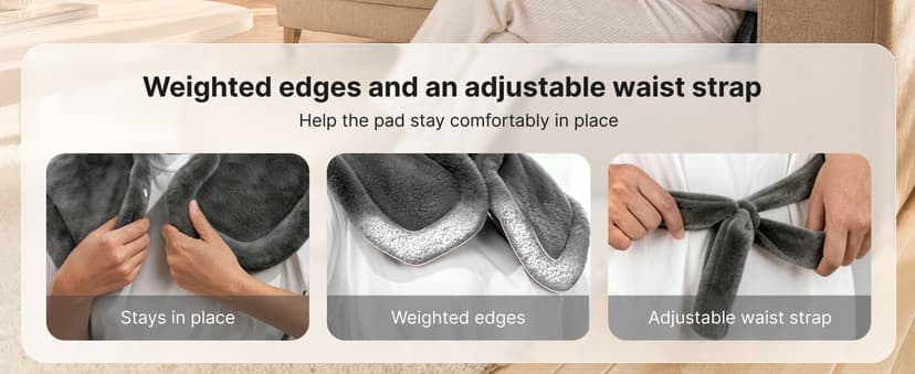 RENPHO Electric Heating Pad for Back Pain Relief, Birthday Gifts for Women Men Mom Dad Elderly, FSA Eligible Items Only List, Large Heat Pad for Neck and Shoulders, 24"x33", ETL Certified, Gray