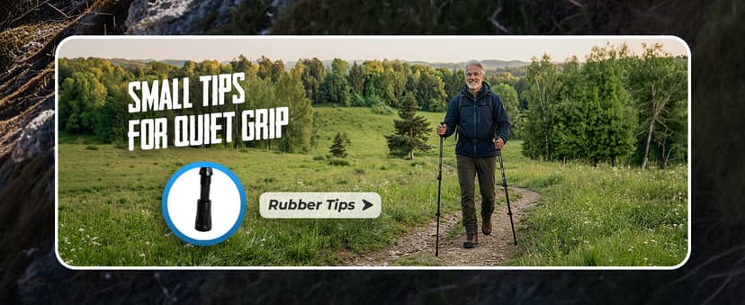 TrailBuddy 3K Carbon Fiber Hiking Poles - Collapsible Lightweight Trekking Poles for Hiking - Adjustable Walking Sticks for Women, Men, Seniors with All-Terrain Tips, Baskets & EVA Grips