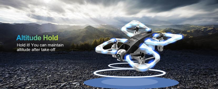 S3 WiFi FPV 6-Axis Gyro & 360° Flip Drone with 480P HD Camera for Beginners (White)