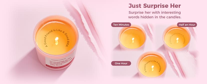 Birthday Gifts for Women Best Friends, Funny Birthday Gift for Sister Friendship, Cool Bestie Gift Ideas for Women Females Bestie, Lemom Lavender Scented Candles 7.7oz