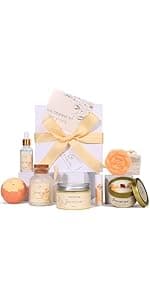 Spa Gifts for Women Bath and Body Gift Basket Mothers Day Gifts Coconut Lavender Home Spa Set Self Care Gift for Mom Sister Her Wife Birthday Gifts Spa Kit Care Package Thank You Gift