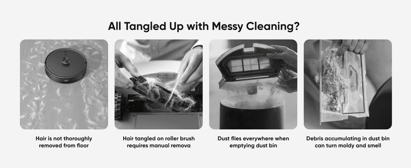 eufy L60 Robot Vacuum with Self Empty Station, Hair Detangling Technology, Up to 60 Days Hands Free Cleaning, 5,000 Pa Suction, Remove Hair, Dust