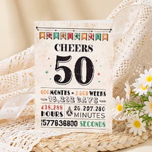 50th Birthday Gifts for Women Her Happy 50th Birthday Gifts for Women Vintage 1976 Cool 50 Year Old Gift Ideas for Woman Best Funny Fifty Bday Gift Unique Turning 50 and Fabulous Bday Decorations B0H5VGLS8L