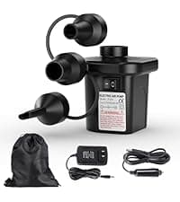 Electric Air Pump for Inflatables,Portable Quick-Fill Air Pump with 3 Nozzles,110-120V, Inflator & Deflator Pumps for Outdoor Camping, Air Mattress Beds,Boats,Inflatable Cushion,Couch,Pool Floats