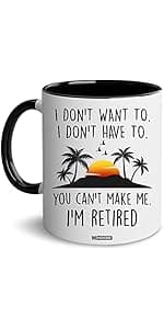WHIDOBE Christmas Gift For Retired Men Women - Retirement Mug - Retirement Gifts - Retired Under New Management See Wife For Details Present - Retiree Gift For Husband, Dad, Boyfriend, Boss, Coworker