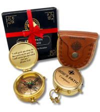 OakiWay Anniversary Sundial Compass Gift for Him or Her - Unique Gift Ideas for Husband or Wife, Men Wedding Anniversary 50th 40th 25th 20th Year Celebration, Gift Card Included