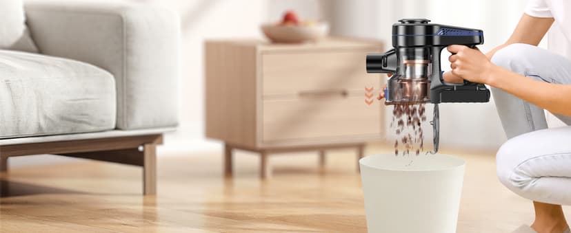 NADALY Cordless Vacuum Cleaner, Powerful Stick Vacuum with 45min Runtime, Anti-Tangle Vacuum Cleaners for Home, 1.5L Dust Cup, Rechargeable Wireless Vacuum for Hardwood Floor Carpet Pet Hair