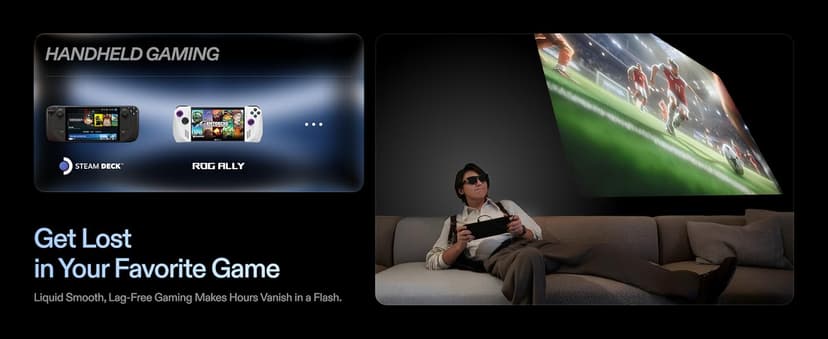 XREAL One Pro AR Glasses with X1 Chip, Native 3 DoF, X-Prism Optics, 3D Mode, 57°FOV 171" 120Hz FHD Display, XR Glasses for iPhone 17/16, Steam Deck, ROG, Mac, PC, Android & iOS M (IPD 57-66mm)