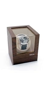 Single Watch Winder by Versa - Elite Automatic Watch Winder - Quiet Japanese Motor - 12 Settings - Compatible with Rolex's, Cartier, Omega, and More