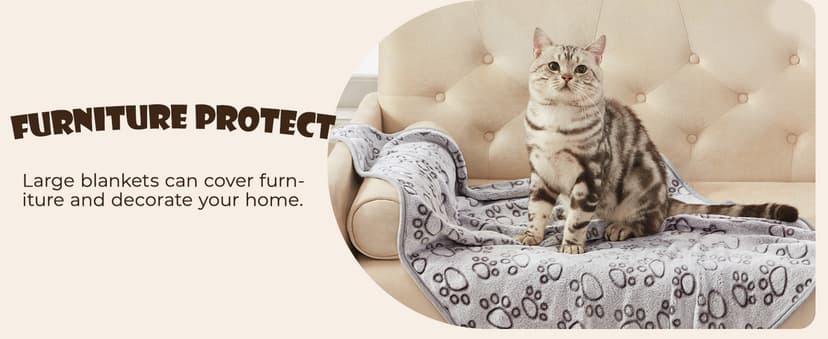 1 Pack 3 Blankets Super Soft Fluffy Premium Fleece Pet Blanket Flannel Throw for Dog Puppy Cat Paw Brown/Pink/White Small(23x16 inch)