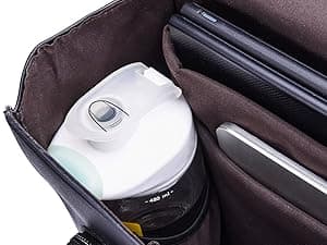 ESTARER Men's Leather Briefcase 15.6 Inch Laptop Computer Bag for Office/Business/Travel, Large Satchel Professional Pu Leather Messenger Shoulder Bag, Black