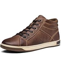 Jousen Men's Shoes Leather Casual Shoes for Men Fashion Sneakers Business Casual Dress Shoes