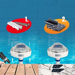 Pool Alarm with Remote Receiver, Pool Underwater Drown Monitor System, Battery Powered Poolside Alarms for Inground&Above Ground Pools, Kids Child Pets Swimming Pool Safety Guard fits up to 16x32sq.ft