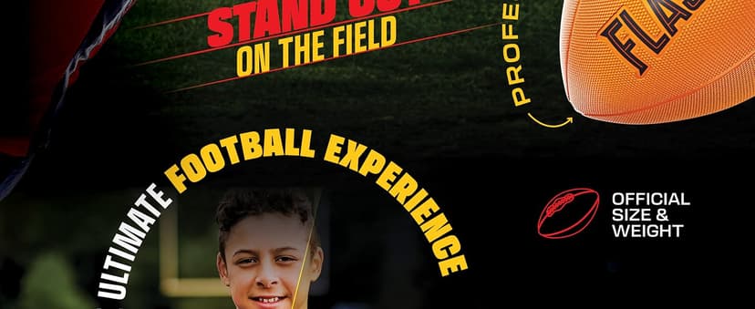 Light Up Football - Glow in the Dark Ball - NO 6 - Boys Gifts - Outdoor Sports, Birthday Gifts for Boys 8-15+ Year Old - Kids Teenage Youth Gift Ideas - Boy Toys Stuff Ages 8 9 10 11 12 13 14 15